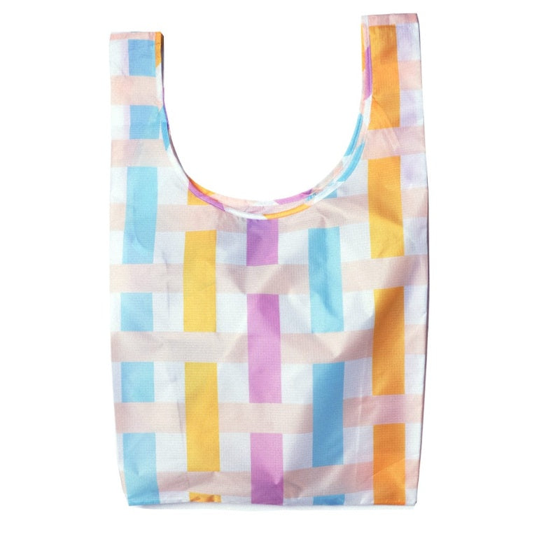 Pink, Blue, Yellow Summer Splice - Foldable Shopping Bag
