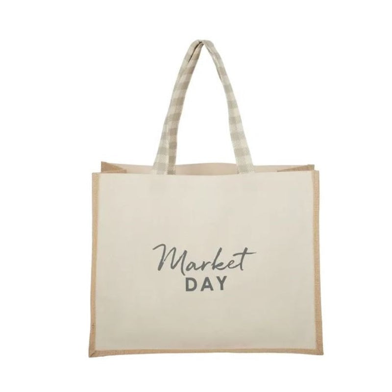 Piper Canvas/Jute Market Tote 33x42x18cm