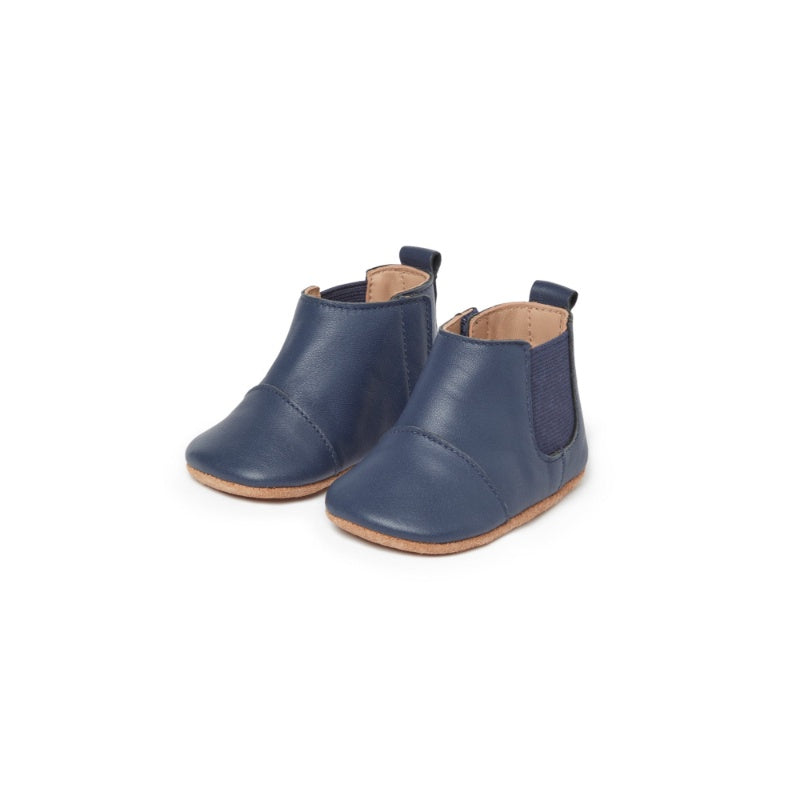 Purebaby Leather Chelsea Booties Navy Small