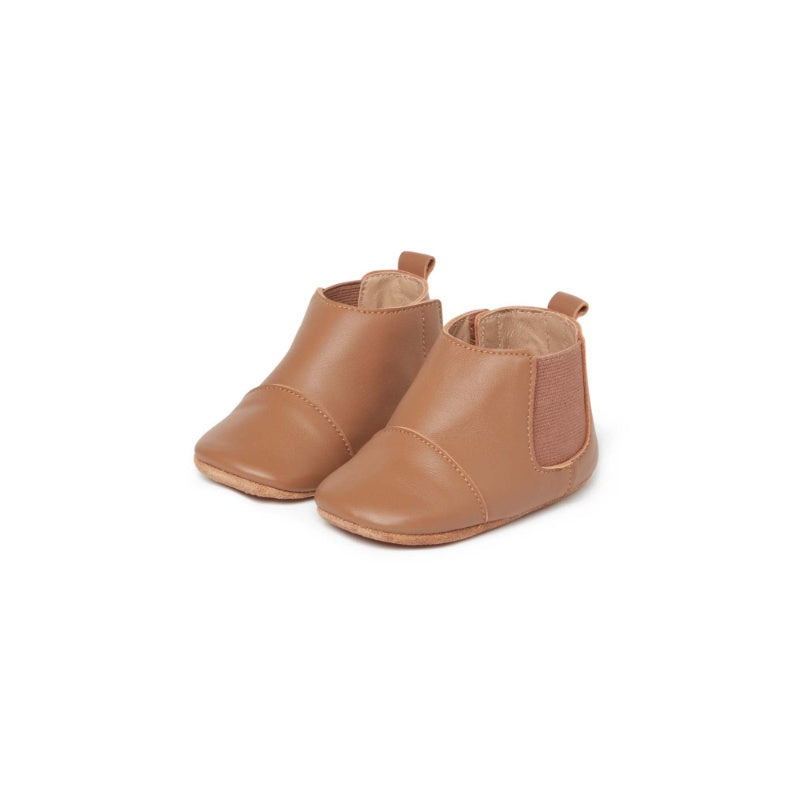 Purebaby Leather Chelsea Booties Tan Small