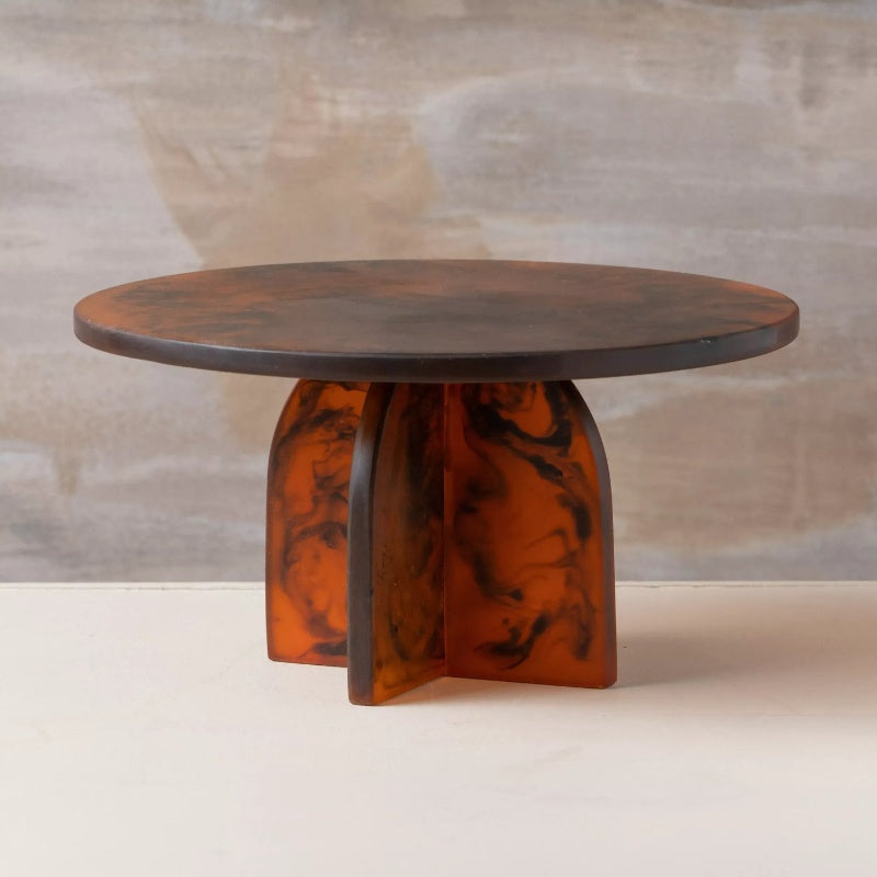 Saarde Flow Resin Cake Stand - Earth