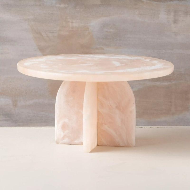 Saarde Flow Resin Cake Stand - Peach Blush