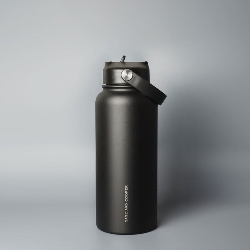 Sage & Cooper Insulated Drink Bottle Black