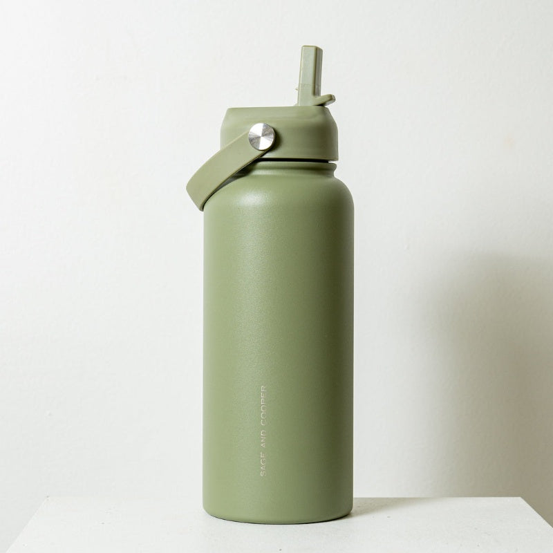 Sage & Cooper Insulated Drink Bottle Olive