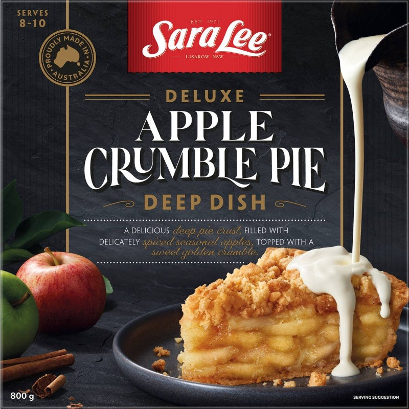 Sara Lee Deep Dish Pie With Apple Crumble Top 800g