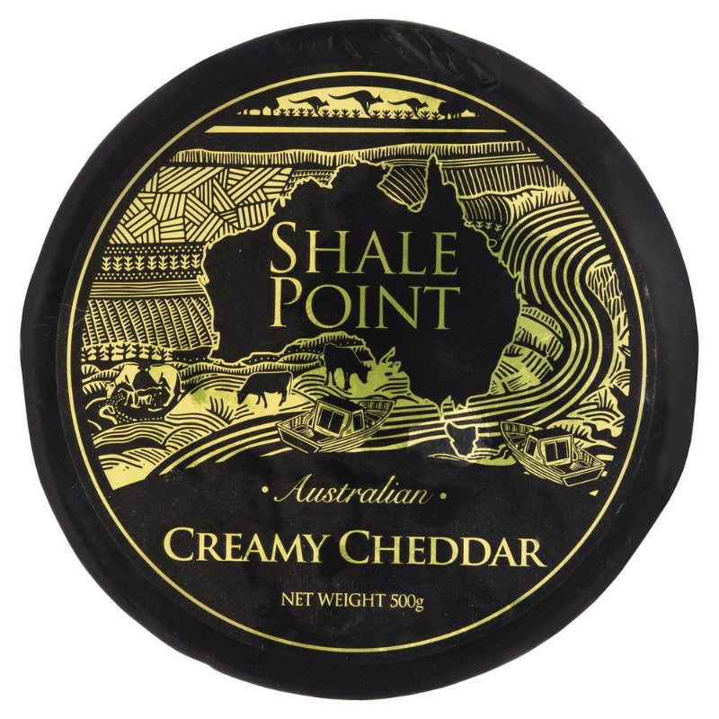 Shale Point Wax Wheel Creamy Cheddar Cheese 500g