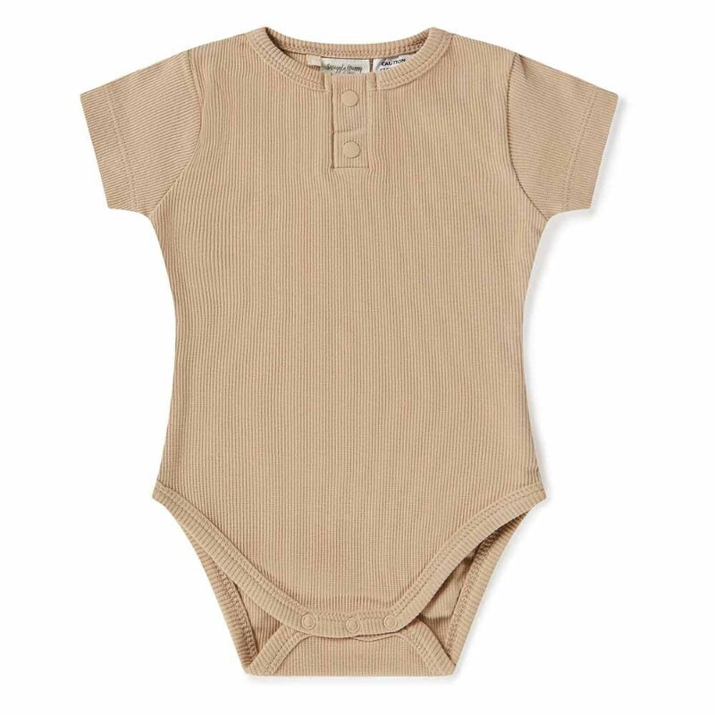 Snuggle Hunny Pebble Short Sleeve Organic Bodysuit 3-6 Months