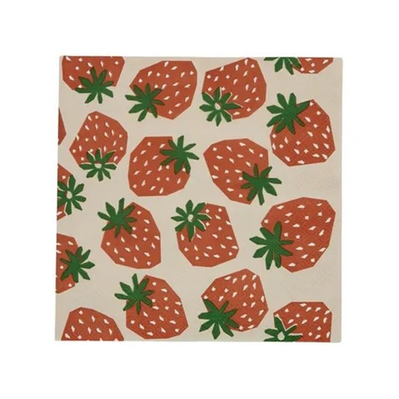 Strawbs 20pk 3 ply 33cm Napkin Pink