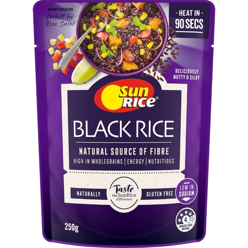 Sunrice Microwave Black Rice Pouch 250g