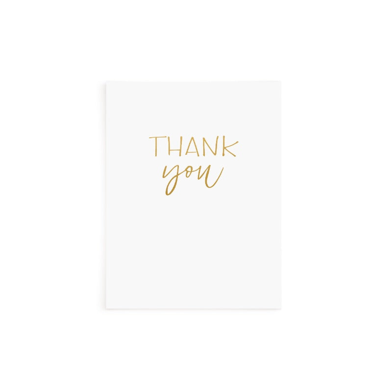 Thank You Gold Foil Greeting Card