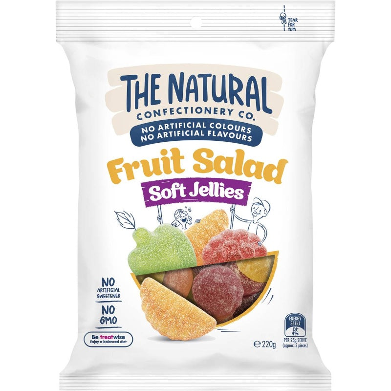 The Natural Confectionery Co. Soft Jellies Fruit Salad Lollies 240g