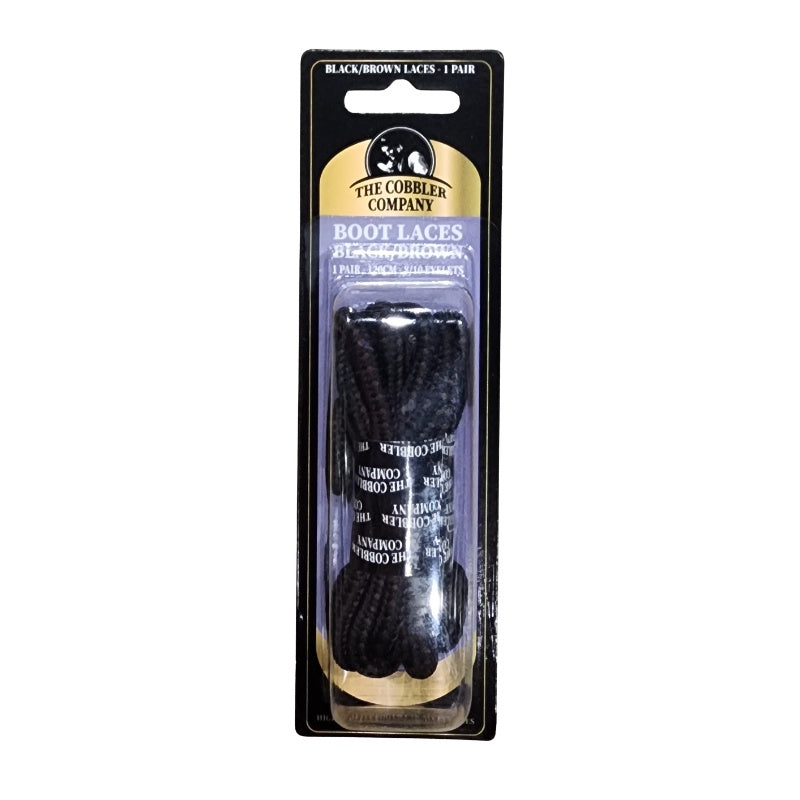 The Cobbler Company Boot Laces black/brown 120cm 8/10 eyelets 1 pair