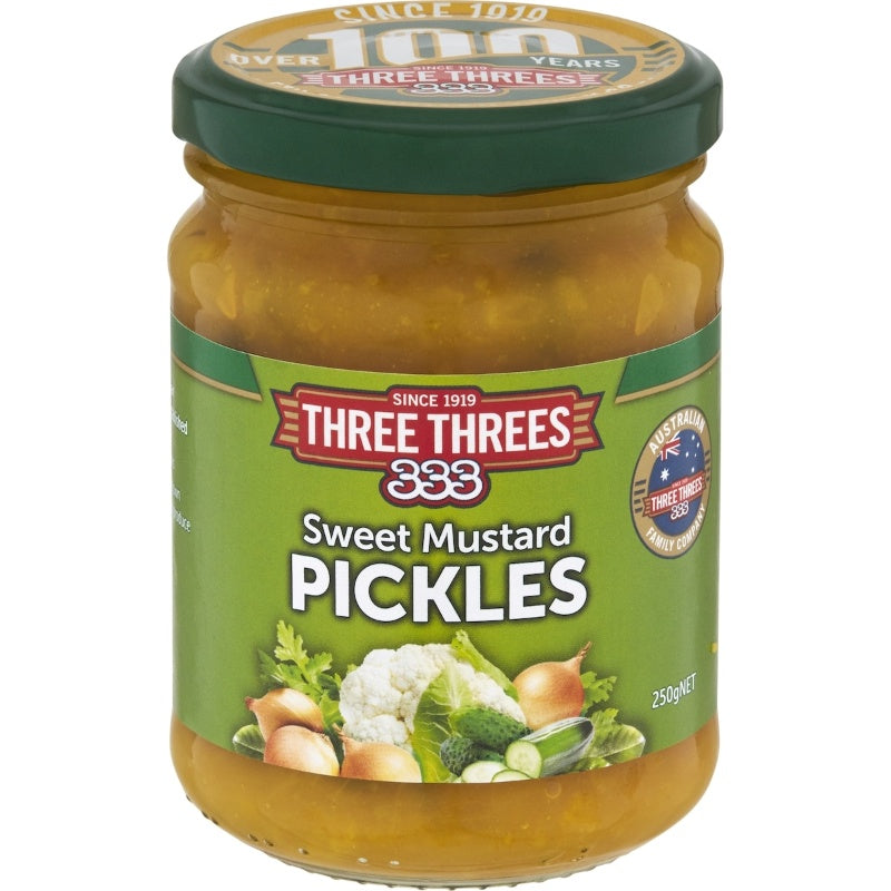 Threes Threes Sweet Mustard Pickles 250g