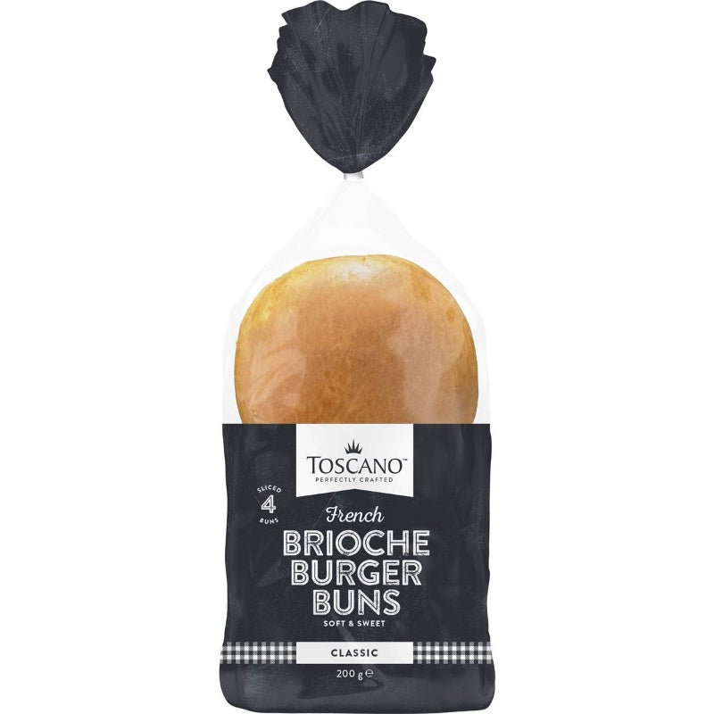 Toscano Brioche Burger Buns 4pk