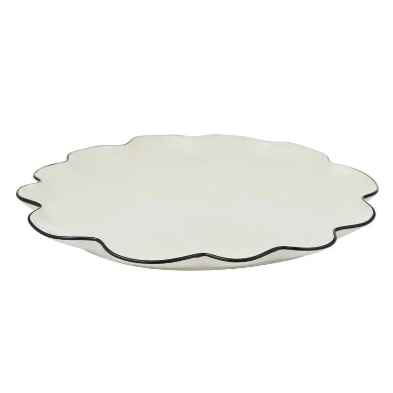 Winslow Ceramic Plate 35x2cm Ivory/Black