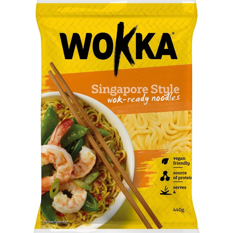 Wokka Noodles Singapore Style Shelf Fresh 440g