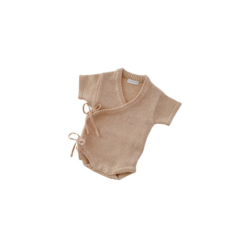 Ziggy Lou Summer Kimono Romper Sand Fleck 0-3M