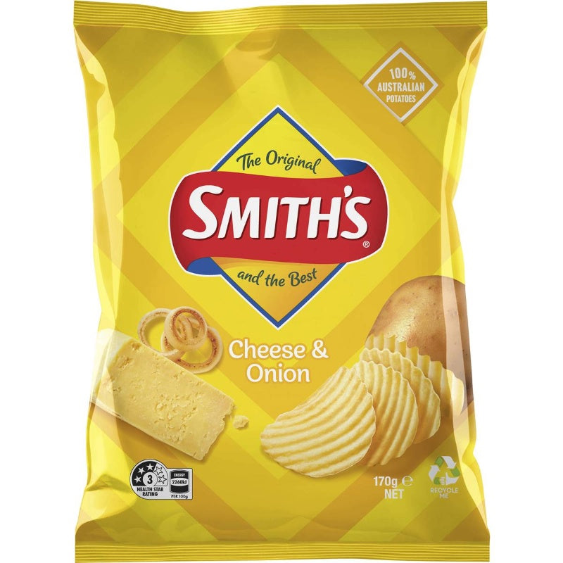 Smiths Crinkle Cut Chips Cheese & Onion 170g