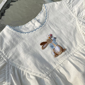 Embroidery Rabbit Baby Romper 100% Cotton Sz 6-12mth