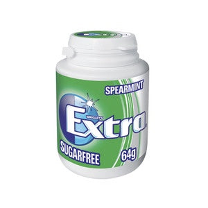 Wrigleys Extra Spearmint Sugar Free Chewing Gum Bottle 46 Piece 64g