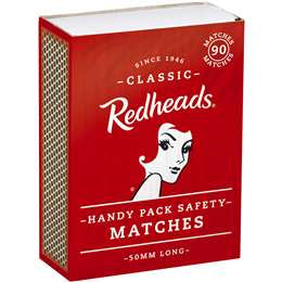 Redheads Handy Pack Matches 3 X90 Pack