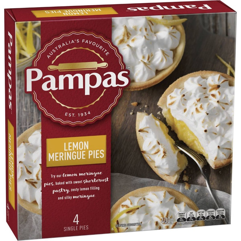 Pampas Lemon Meringue Pies 4 Pack