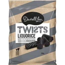 Darrell Lea Twists Liquorice 280g