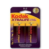 Kodak Batteries Xtralife Alkaline D 2Pk