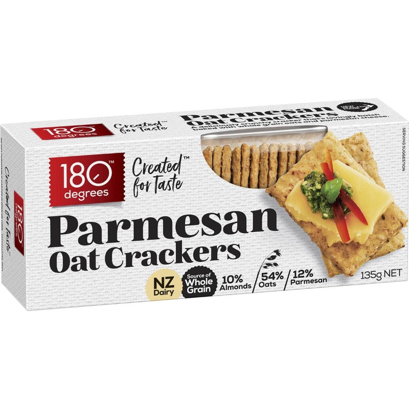 180 Degrees Parmesan Oat Crackers 135g