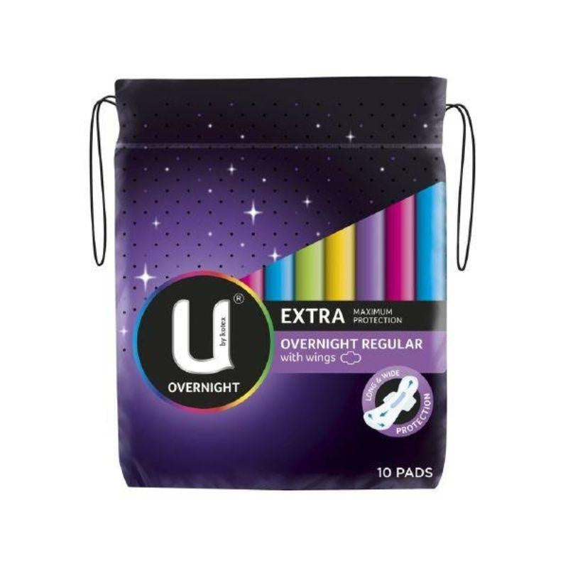 U By Kotex Ultra Thin Overnight Regular 10