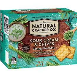 The Natural Cracker Co Sour Cream & Chives Crispy Crackers 160g