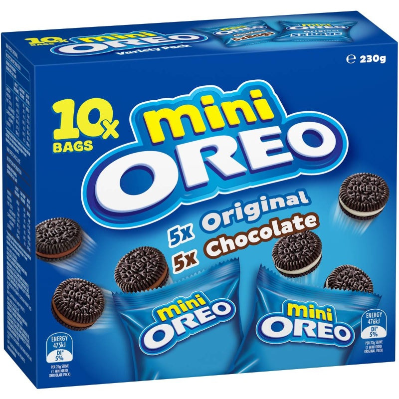 Oreo Mini Mixed Chocolate And Original Cookies Multipack 230g