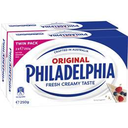 Philadelphia Original Cream Cheese Twin Block 500g