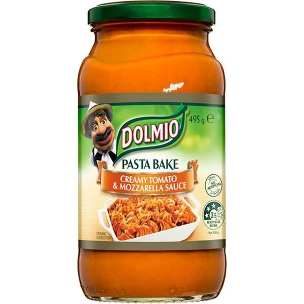 Dolmio Pasta Bake Cream/Tomato/Mozarella 495gm