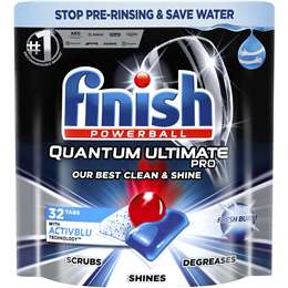 Finish Quantum Ultimate Pro Dishwasher Tablets Regular 32 Pack