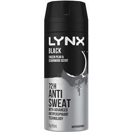 Lynx Black Antiperspirant Deodorant 165ml