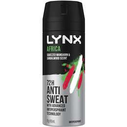 Lynx Antiperspirant Aerosol Deodorant Africa 165ml