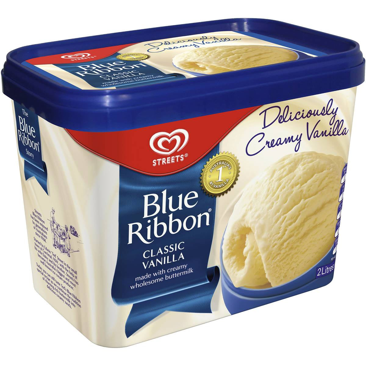 Streets Blue Ribbon Classic Vanilla Ice Cream 2L