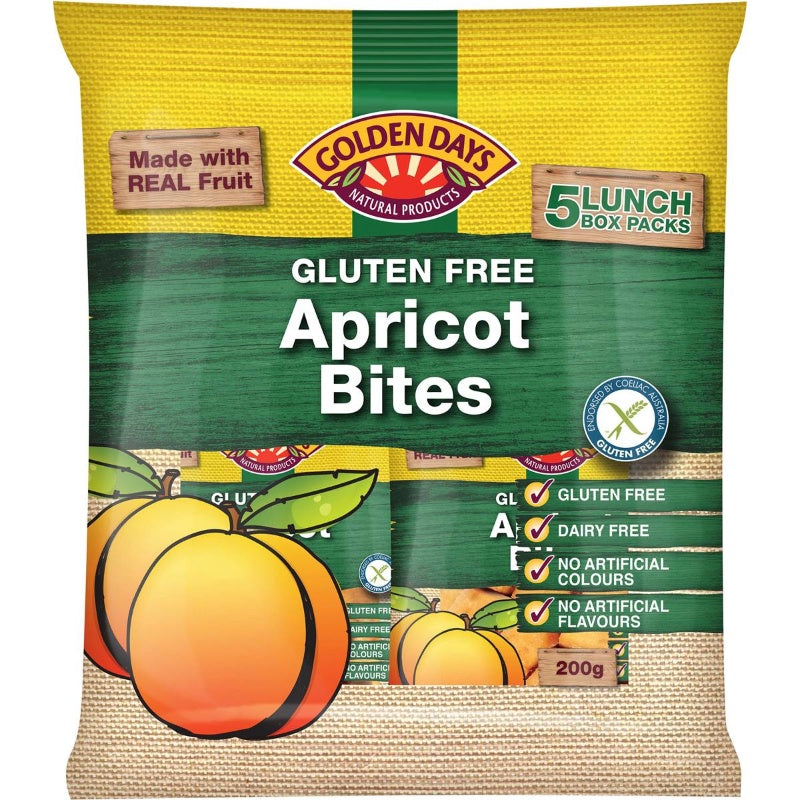 Golden Days Fruit Snacks Bites Apricot 5x40g