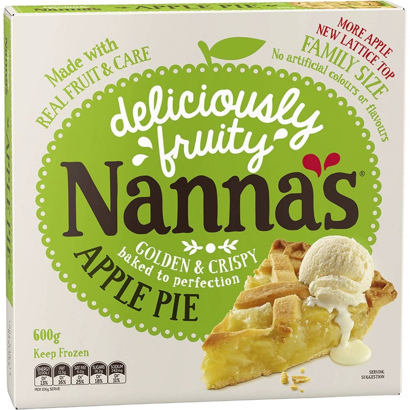 Nanna's Family Pies & Desserts Apple Pie 600g