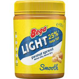 Bega Light Peanut Butter Smooth 470g