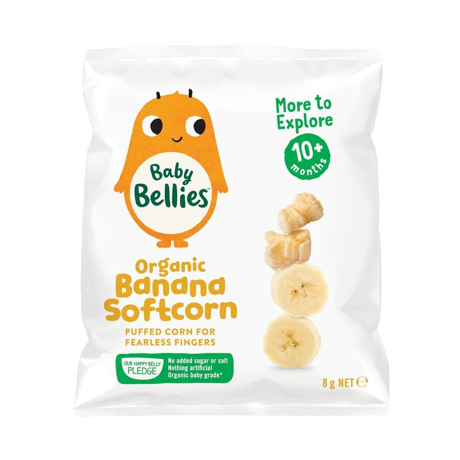 Baby Bellies Organic Softcorn Banana 8g