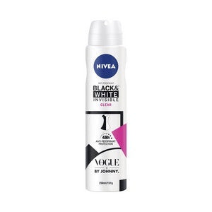 Nivea Black & White Clear Aerosol Antiperspirant Deodorant 250ml