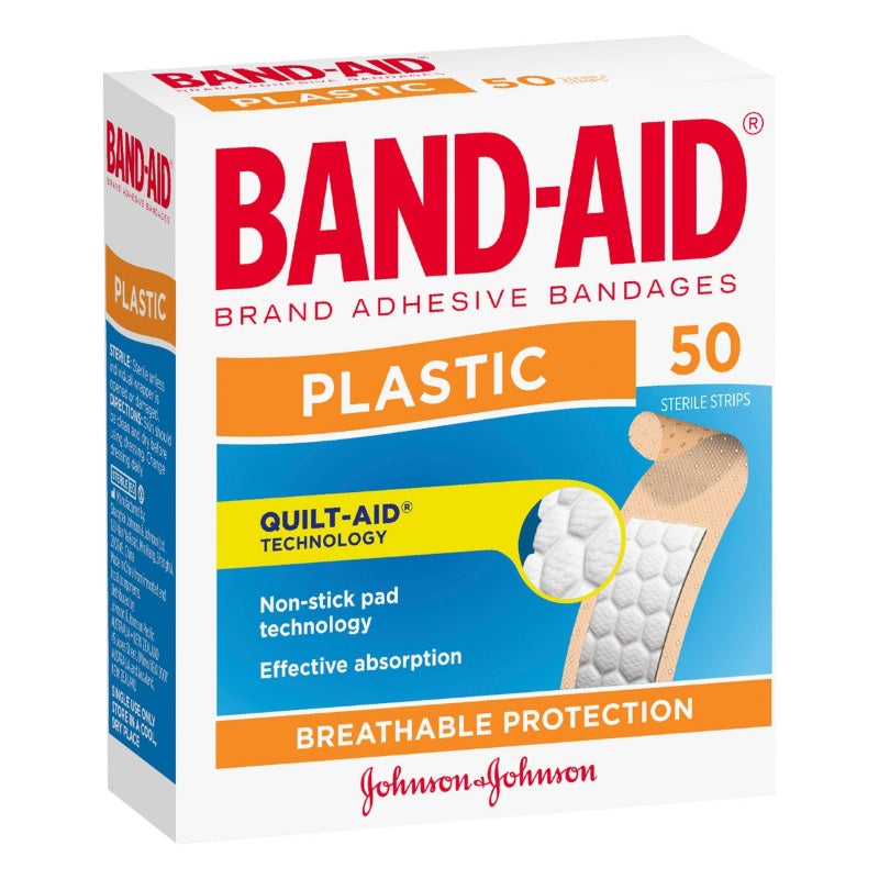 Bandaid Assorted Plastic Strips 50s