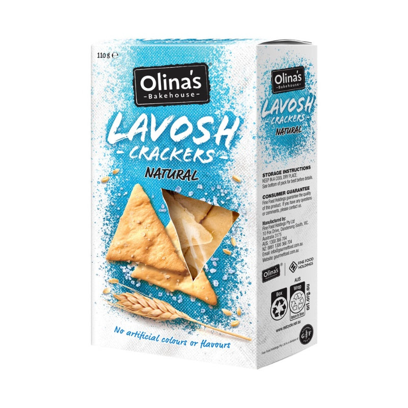 Olinas Lavosh Natural Crackers 110g