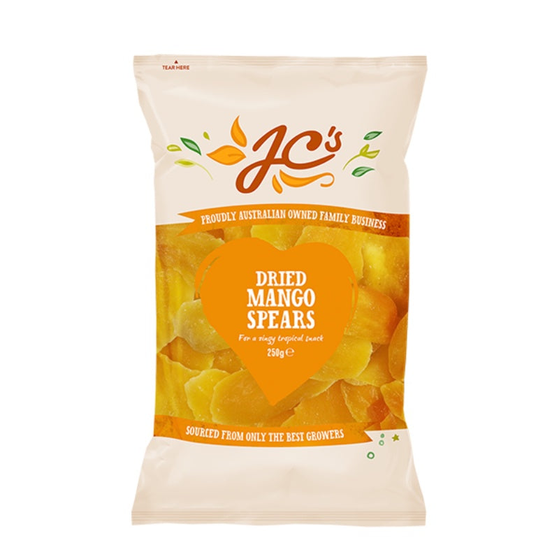 JC's Mango Spears Dried 250g