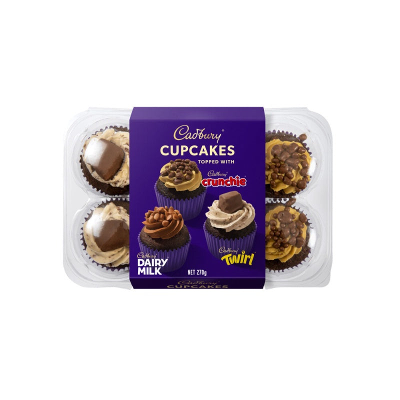 Cadbury Dairy Milk Assorted Cupcakes 6 Pack | 270g