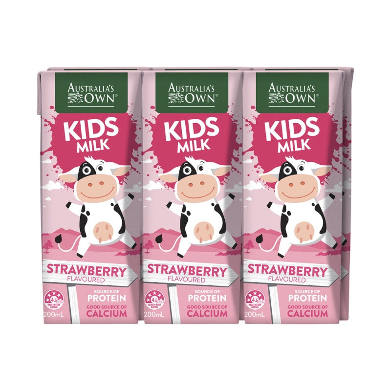 Australias Own Strawberry Kids Milk 200ml