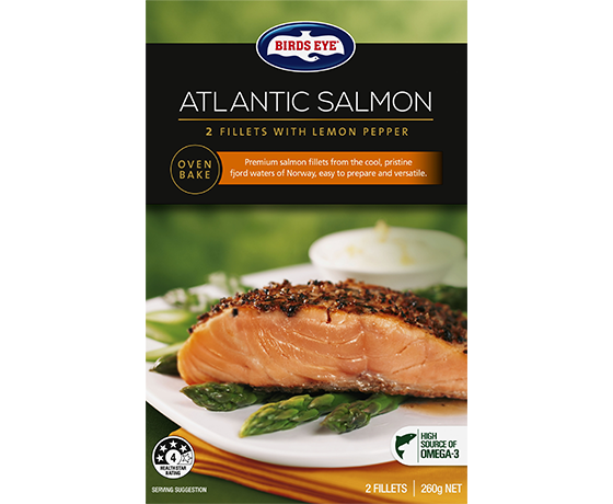 Birds Eye Frozen Atlantic Salmon Fillets 260g