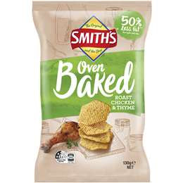 Smith's Oven Baked Chips Roast Chicken & Thyme 130g